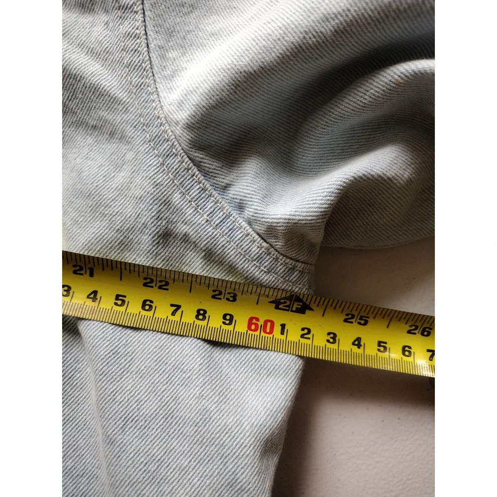 BDG Urban Outfitters Mens Light Wash Denim Flannel Lined Shirt Jacket XL Blue